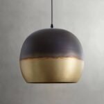 burnished brass pendant light