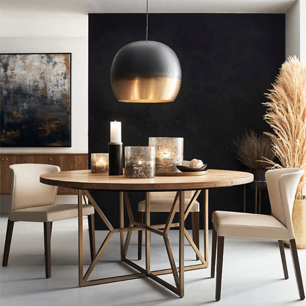 globe pendant light brass