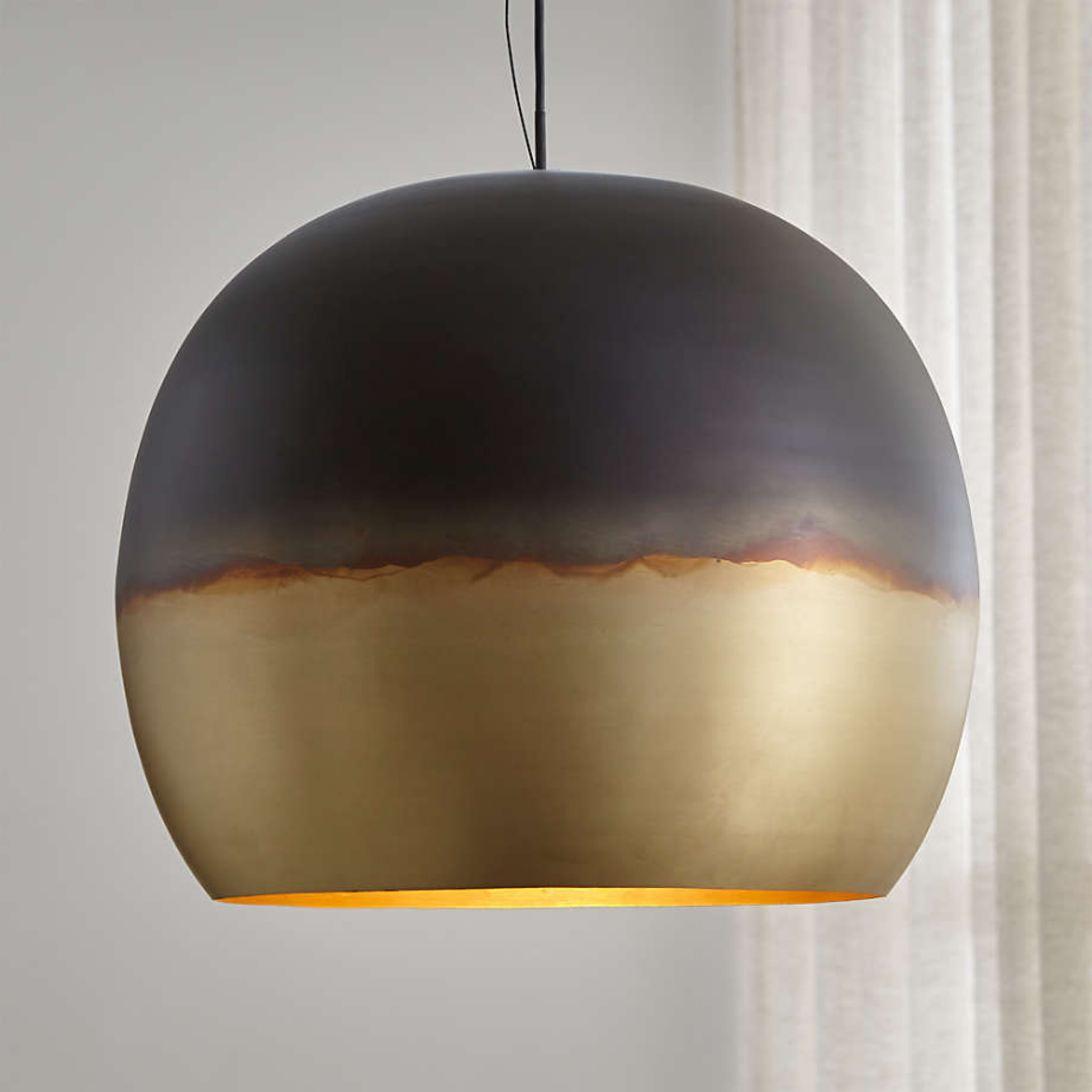 globe small brass pendant light