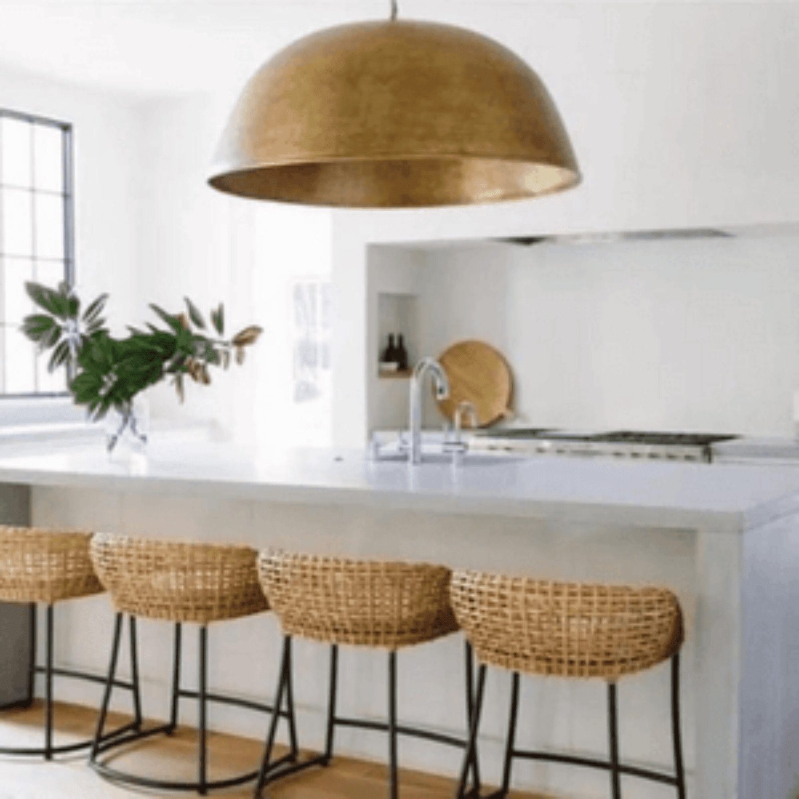 Oversized dome pendant light