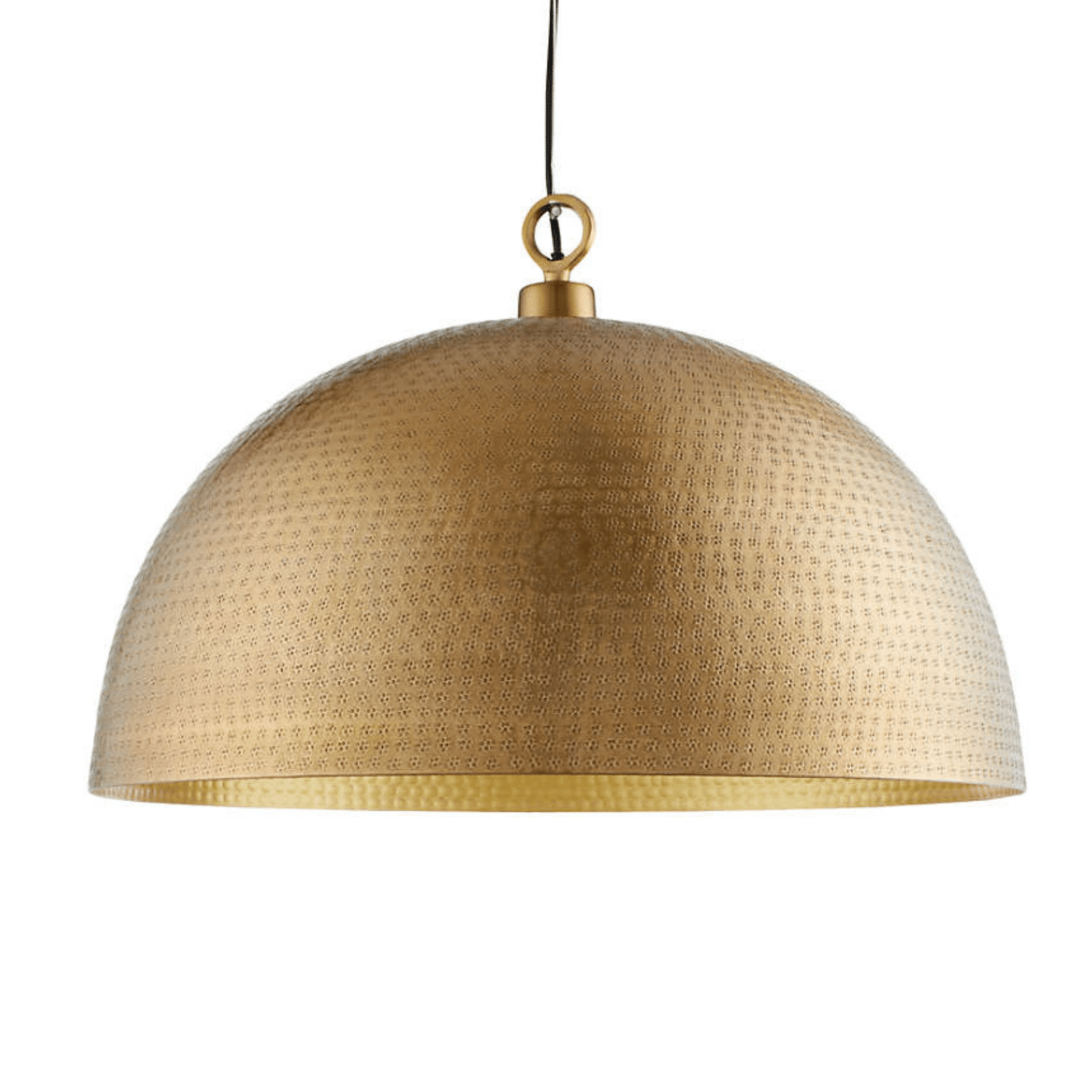 gold hammered pendant light