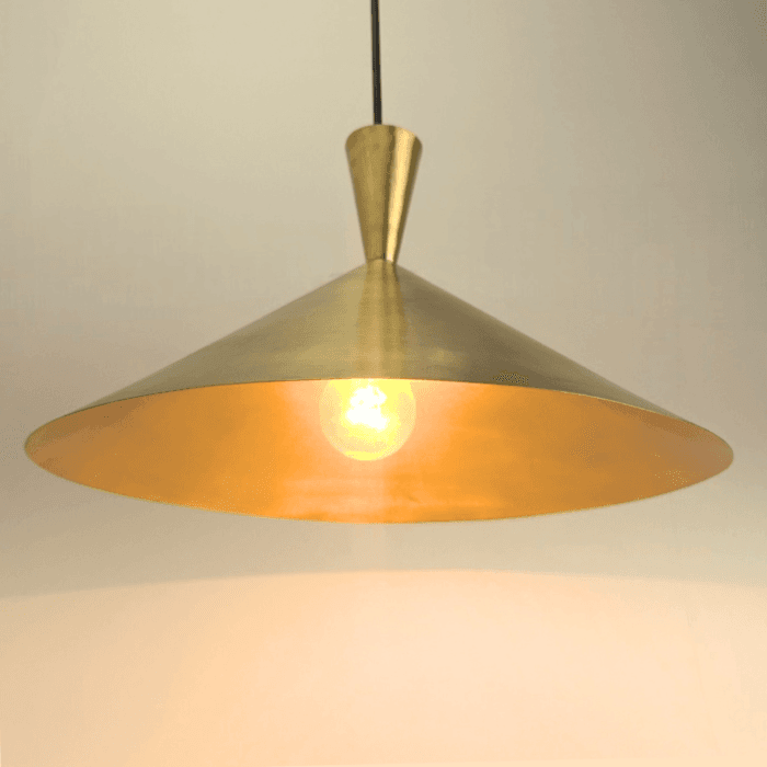 Cone Brass Ceiling Light