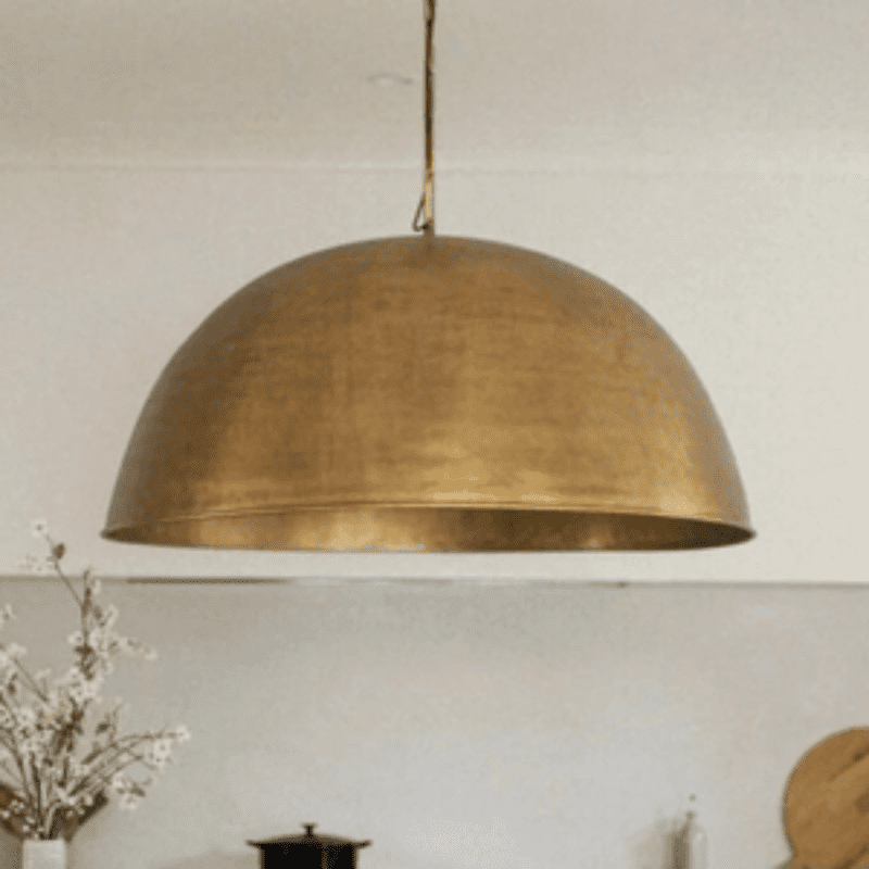 1 Hammered Brass Dome Pendant Light 2022