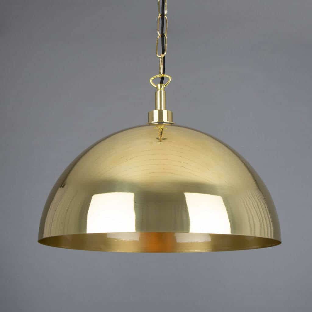 polished gold brass ceiling light