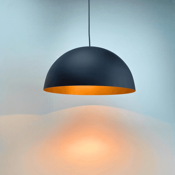 black and gold pendant light