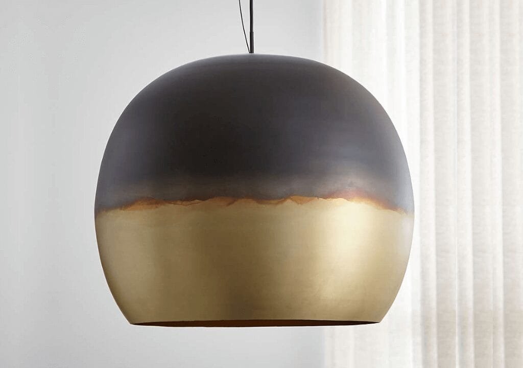 Brass Globe Pendant Light