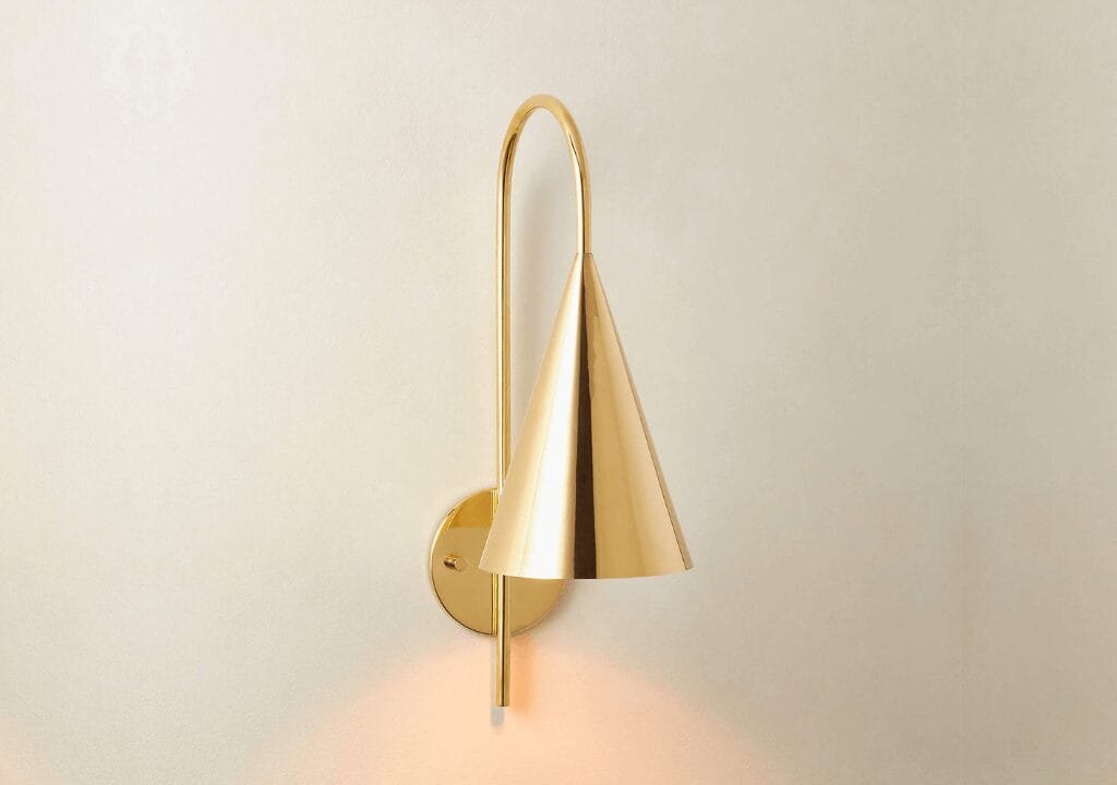 Polished Brass Wall Light