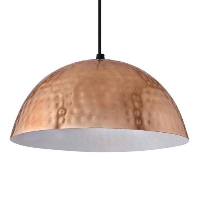 light Copper dome pendant light
