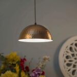Hammered Copper dome pendant light