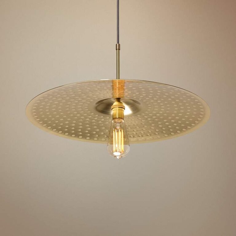1 Hammered Brass Dome Pendant Light 2022