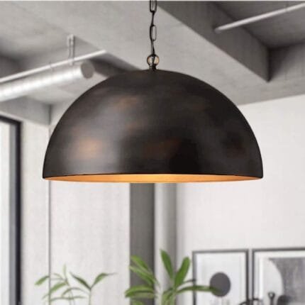 Modern Black Dome Pendant Light