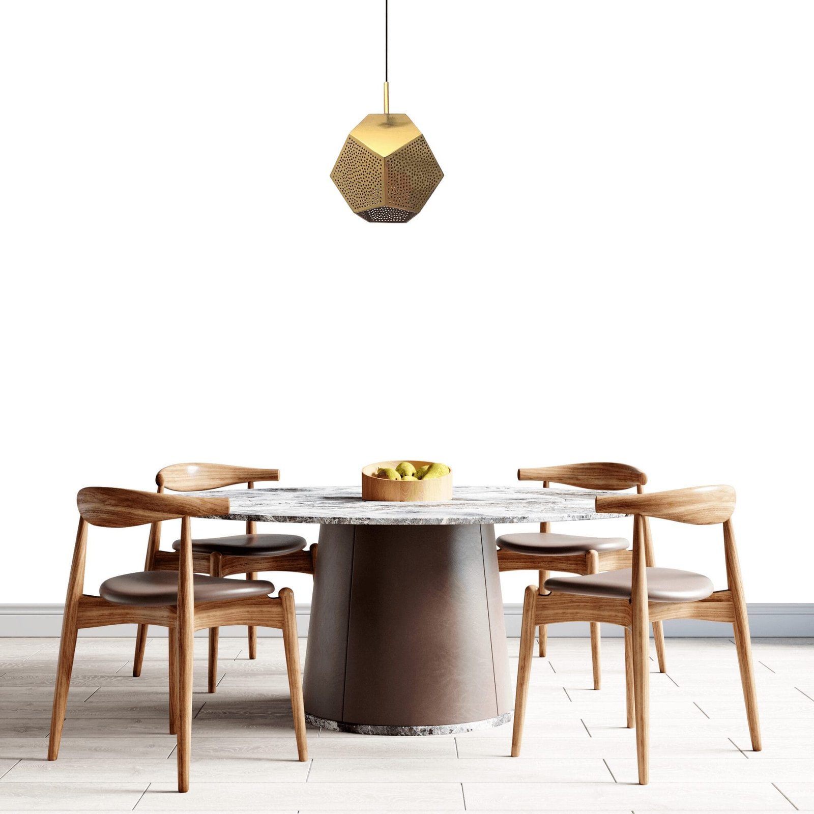 geometric gold pendant light