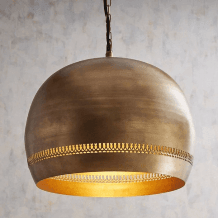 brass globe pendant light