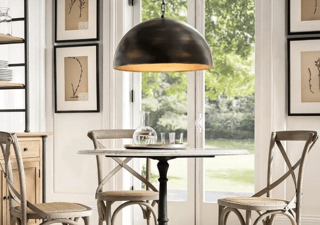 Black Dome Pendant Light