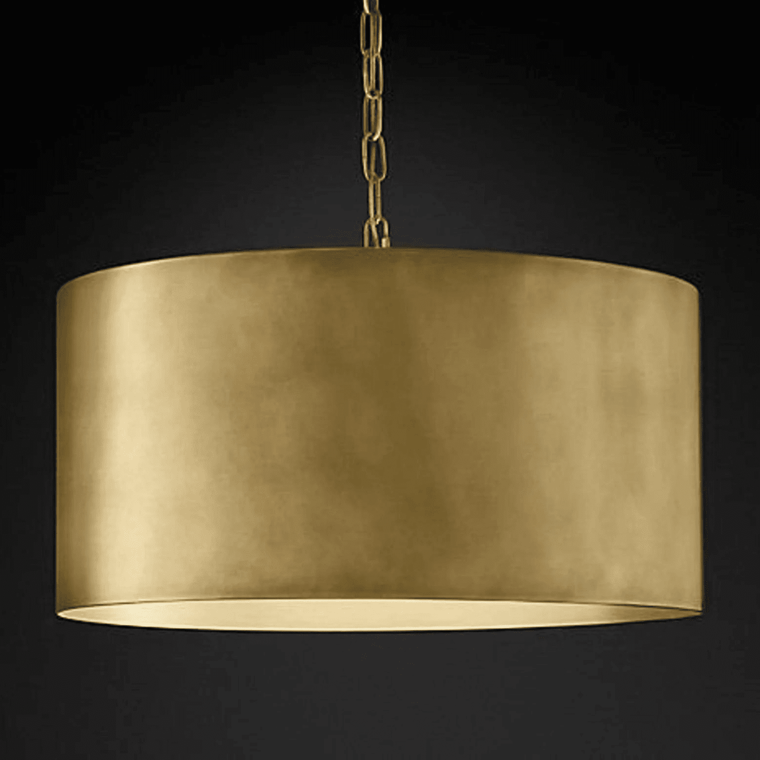 Gold Drum Pendant Light