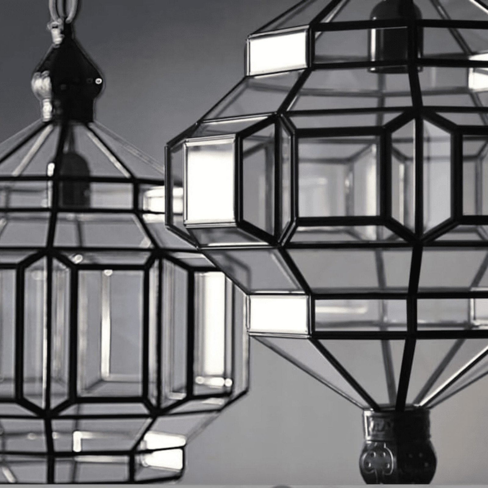 Black Geometric Chandelier