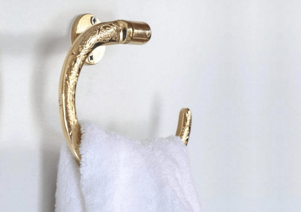 brass towel holder