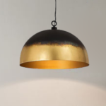 black gold pendant light