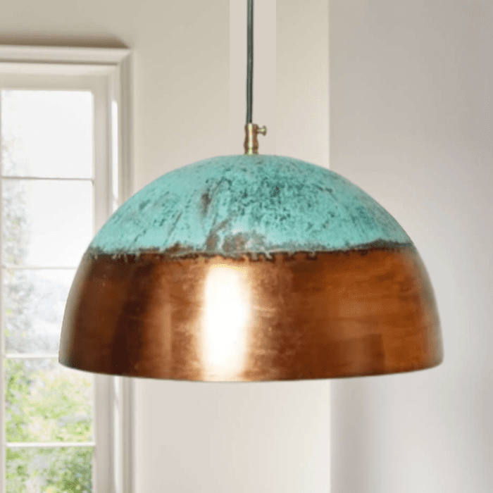 Copper Patina Pendant Lighting