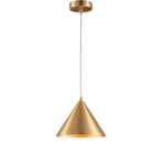 gold cone pendant light