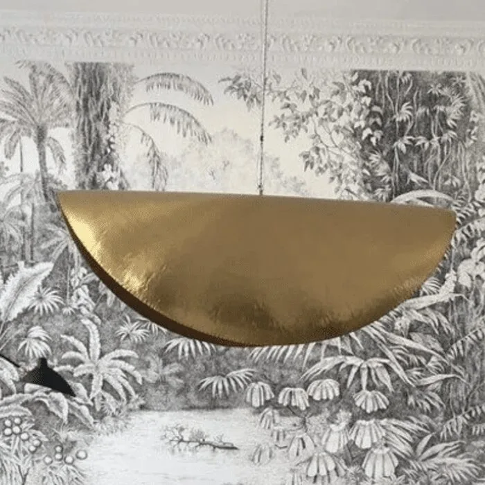 Minimalist Brass Leaf Pendant Light