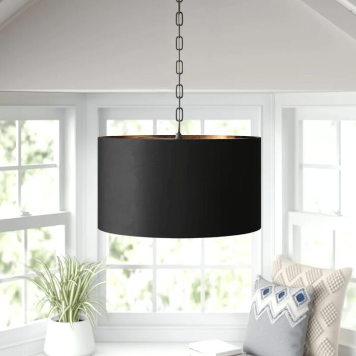 black drum chandelier