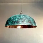 hammered copper pendant light
