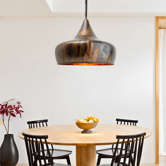 rustic copper pendant light