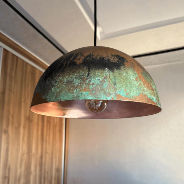 dome copper patina light