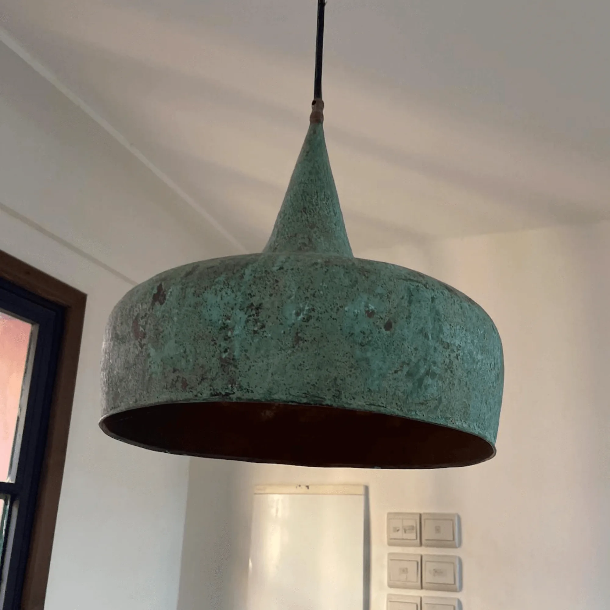 Green Copper Pendant Light Fixture