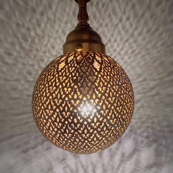 Globe Brass Pendant Light