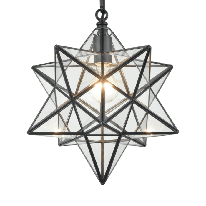 Glass Star Hanging Light