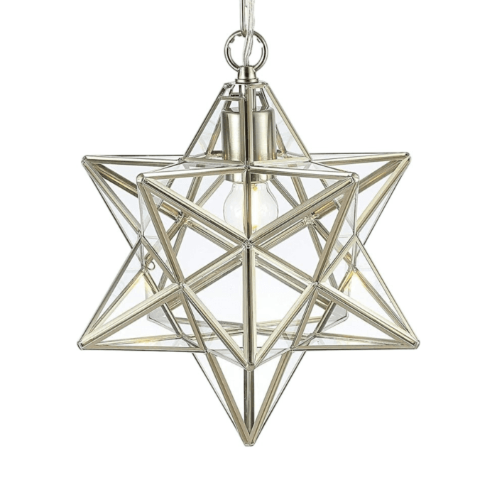 Glass Star Hanging Light