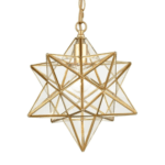 Glass Star Hanging Light