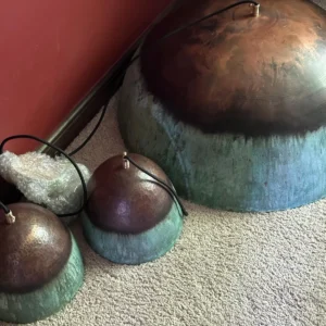 Set of 3 Oxidized Copper Pendant Light for Kitchen Island photo review