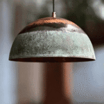 green patina kitchen island light