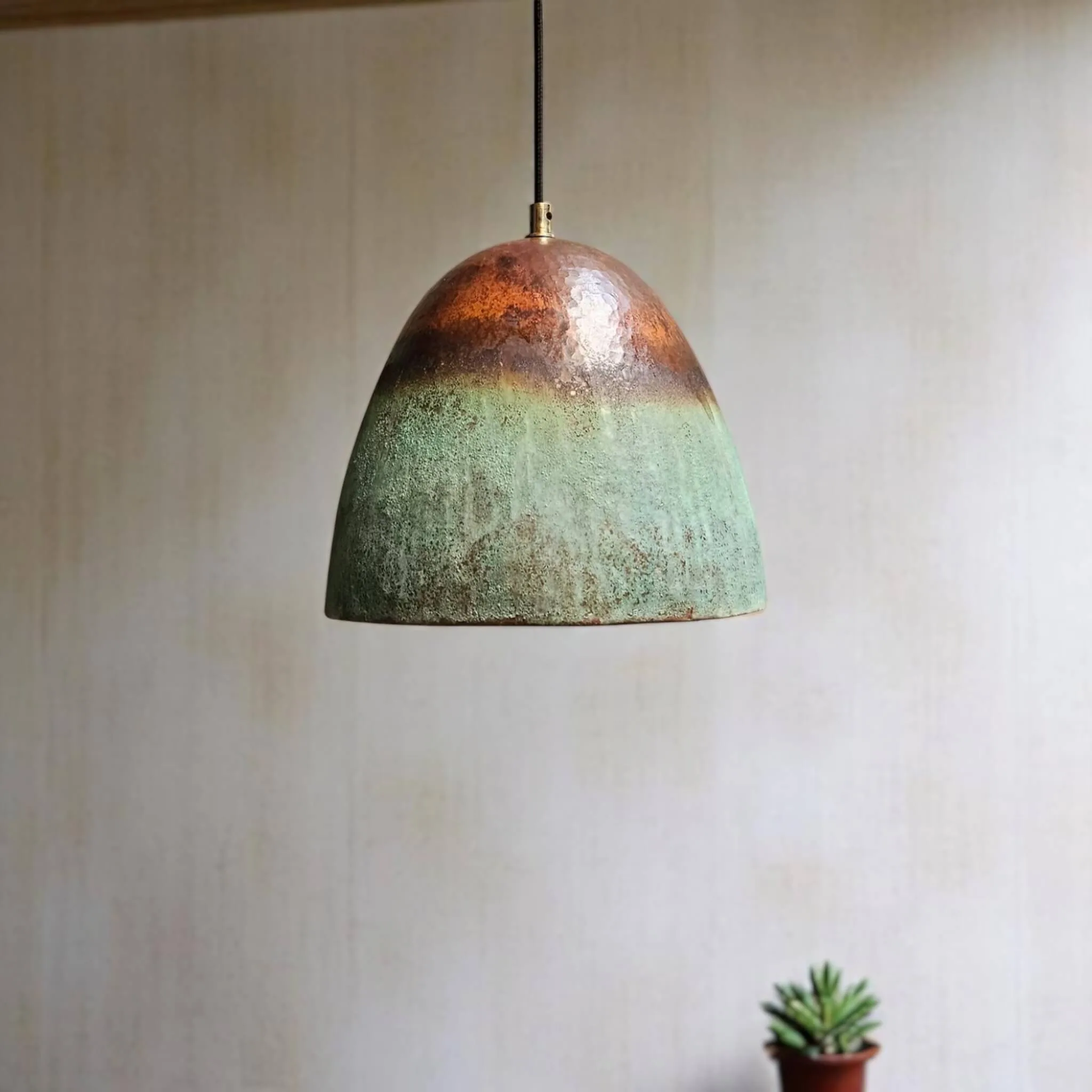 Earthy Copper Ceiling Light Fixture