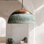 green patina kitchen island light