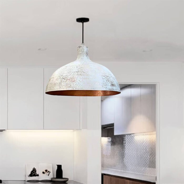 White Hanging Lamp for Kitchen Island