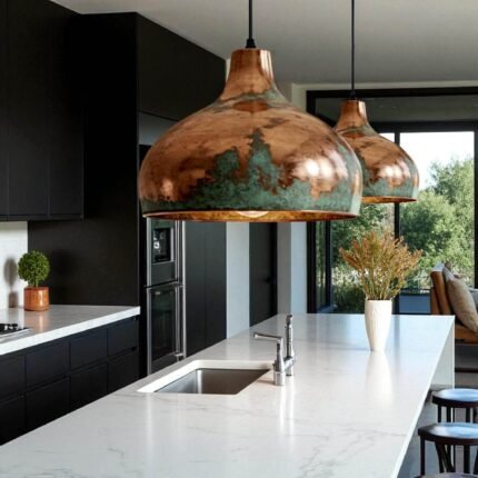 copper kitchen island pendant light