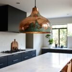 Copper Kitchen Island Pendant Light with Natural Oxidized Finish - Image 6