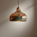 Copper Kitchen Island Pendant Light with Natural Oxidized Finish - Image 7